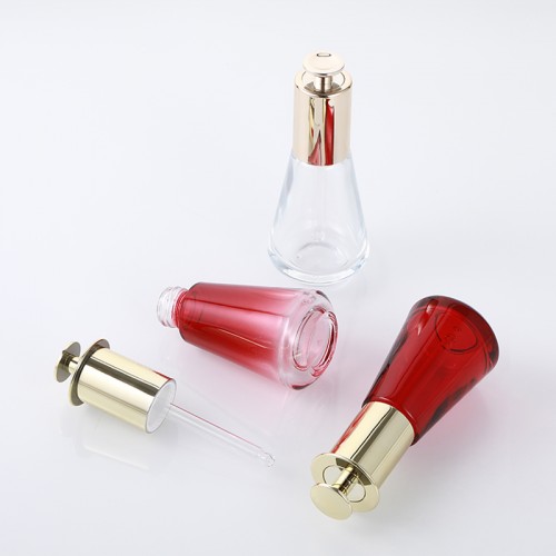 glass cosmetic pump bottle skincare serum lotion bottle with pump head