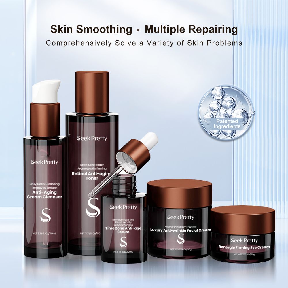 OEM Skincare Products Brightening Woman Facial Anti Aging Repairing Kit Peptides Retinol Lightening Cream Skin Care Set