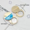 50MM Diameter Electroplated Gold Color Metal Zinc Alloy Rotating Slide Cover Round Perfume Box Scented Balm Jar