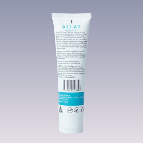 Allay Organics Calm Cream (90ml) – Natural Relief for Sensitive, Irritated Skin Prone To Psoriasis, Eczema & Dermatitis