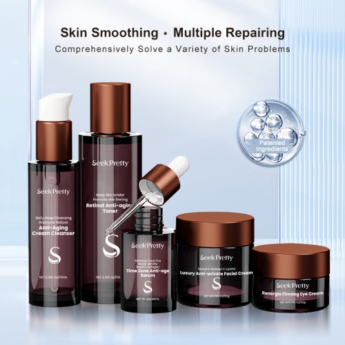 OEM Skincare Products Brightening Woman Facial Anti Aging Repairing Kit Peptides Retinol Lightening Cream Skin Care Set