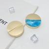 50MM Diameter Electroplated Gold Color Metal Zinc Alloy Rotating Slide Cover Round Perfume Box Scented Balm Jar