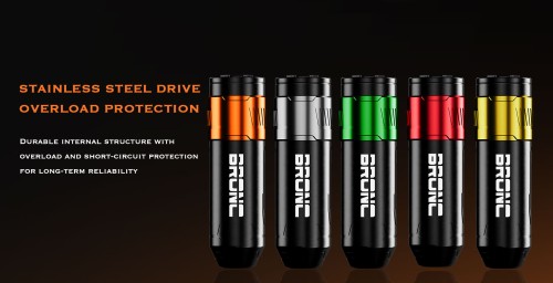 Bronc Zen Wireless Professional Stainless Steel Tattoo Machine Permanent Feature Coreless Motor 6-10 Hours Working Time Low