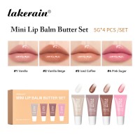 Mini Lip Balm Set Fruit Flavor Herbal Moisturizing Waterproof Travel Size Private Label Wholesale Low MOQ