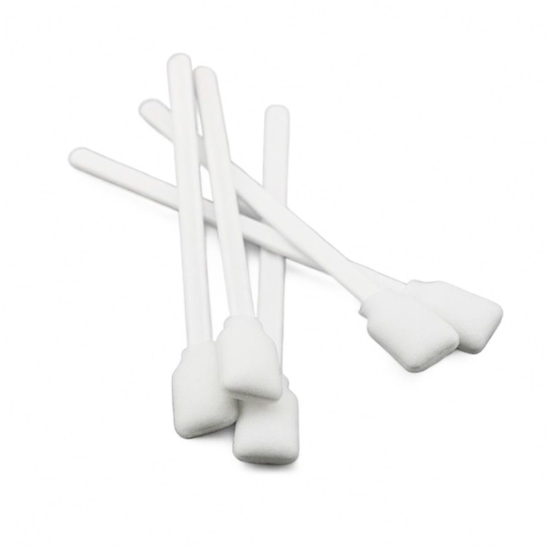 Square Head Composite Foam Cleaning Swab with White Handle