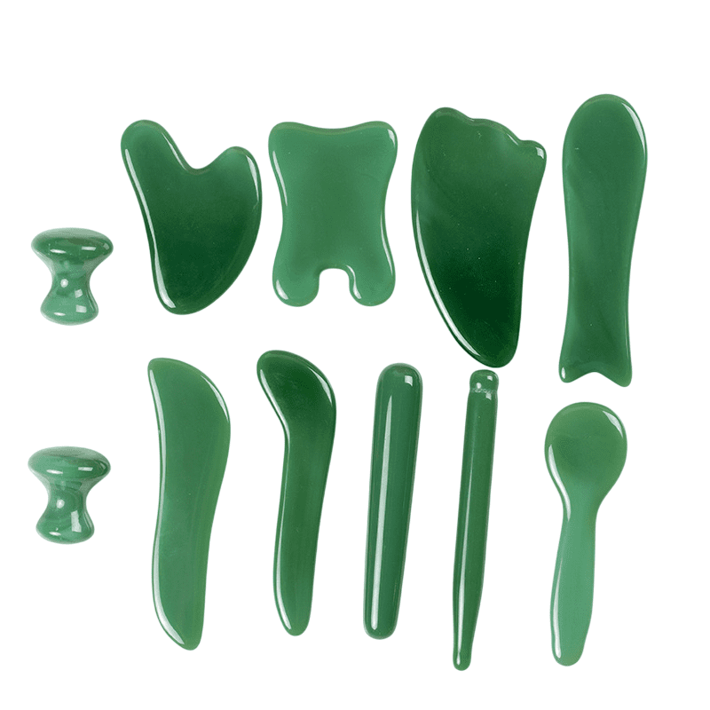 green aventurine jade gua sha board