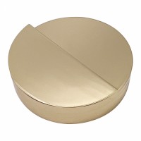 50MM Diameter Electroplated Gold Color Metal Zinc Alloy Rotating Slide Cover Round Perfume Box Scented Balm Jar