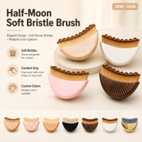 Customized Logo Lymphatic Face Brush Elliptical Facial Massager for Daily Concealer Cream Application and Jawline Contouring