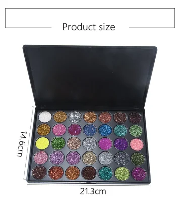 35 Color Flash Powder Flash Eye Shadow Plate Is Used for The Natural and Lasting Makeup of The Children&prime;s Stage Makeup Room Without Fading