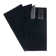 40*33cm 1ply Embossed 1/8 Fold (fold size:8.5*20cm)  Printed 1C Logo Airlaid Pocket Napkins