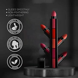 5 in 1 popular multilevel design black Make Your Own Private Label Lipstick Matte Natural Beauty Cosmetic