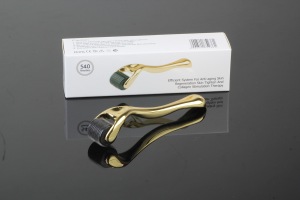 540 needles micro derma roller for sale with gold color handle