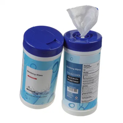 75% Bottle Baby/Adult Alcohol Wet Disinfectant Wipes High Quality 75% Alcohol 60/80/100PCS Per Bottle Cleaning Wet Wipes Unscented for Baby and Adults
