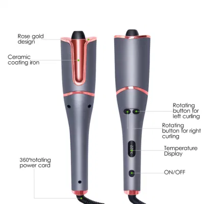 Automatic Curling Iron Wand 360 Degree Rotating Hair Curler