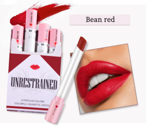 Creative Cigarette Lipstick Set 4 Colors Matte Long Lasting Waterproof Matt Lip Stick Tube Nude Red Lips Makeup