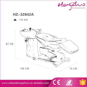 Electric backwash hair washing chair 90 degree rotation Shampoo bed for barbershop