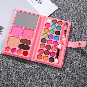 Eyeshadow  Palette  Leather Bag Packing  Eyebrow powder, Blusher, Face Powder, Lipgloss, Makeup Set