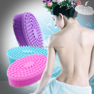 Factory direct new baby silicone bath brush, baby massage shampoo brush, bath wash daily necessities