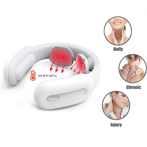 Foldable  Portable Smart Neck Massager Wireless Intelligent Neck Massager With Heat Portable Pulse