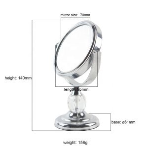 Free shipping Cheap China ladies metal makeup table glass standing cosmetic mirror
