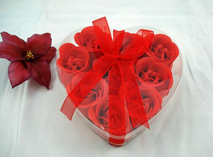 Heart-shaped Box Bathing Soap,Top Quality Flower Bath Soap