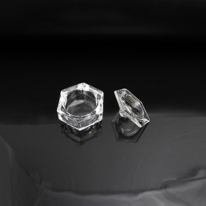 Hot Selling  Cheap Transparent Acrylic Liquid Holder With  Lid Glass For Storage Powder Liquid