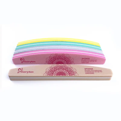 Hot Selling Custom Logo Professional Sponge Polishing Nail File and Buffer Block