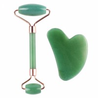 Jade Roller&Gua Sha set, Face Roller, Facial Beauty Roller Skin Care Tools-Green Aventurine