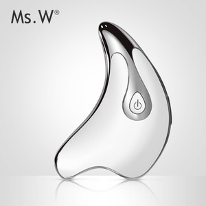 Mini Multi-purpose Ms.W Face Skin Care Gua Sha Tool Heat High Frequency Vibration Mini Galvanic Electric Facial Massage Machine