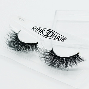 new 100% handmade real mink fur false eyelash 3D strip mink lashes thick fake faux eyelashes