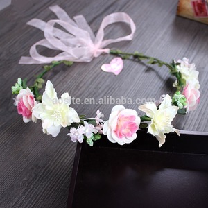 New artificial bride hair accessories garland hair piece crown of flowers