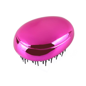 New design small egg slivery golden plastic detangling hair brush wholesale