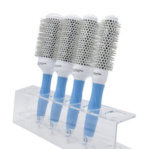 Nylon Mixed Boar Bristle Plastic hair straightening brush blue-silver hair brush