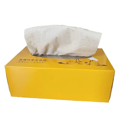 OEM 2-3 Ply Soft Packing Box Bamboo Pulp Disposable Paper Facial Tissue