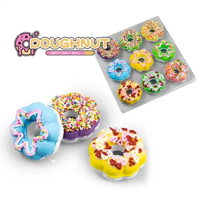 OEM Clean and Moisturizing Multicolor Cartoon Donut Set Bath Salt Ball