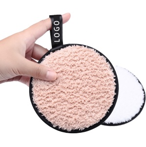 Private Label Extra-softness Microfiber Cotton Wipes Sponge Puff Facial Cleansing Makeup Remover Puff Pad