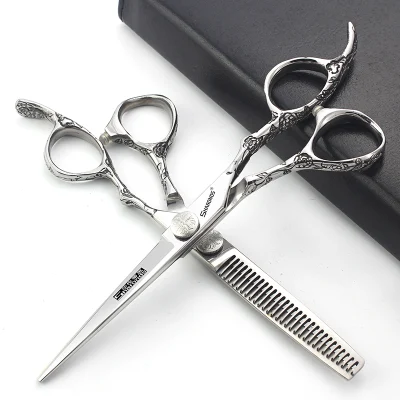 Professional Barber Scissors Japan 440c Salon Shears Barber Hairdressing Scissors