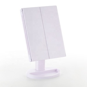 Three Panels LED Makeup Mirror With 10 X Mirror