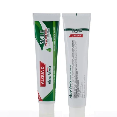 Wholesale OEM Logo Fluoride Free Teeth Whitening Home Aloe Vera Herbal Toothpaste Pasta Dental
