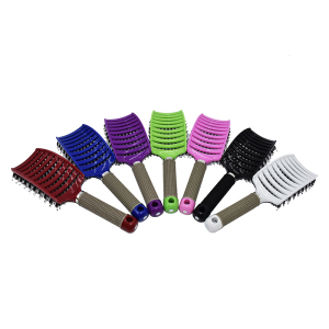 Women Hair Scalp Massage Comb Bristle Nylon Hairbrush Curly Detangle Hair Brush for Salon Hairdressing  Tools