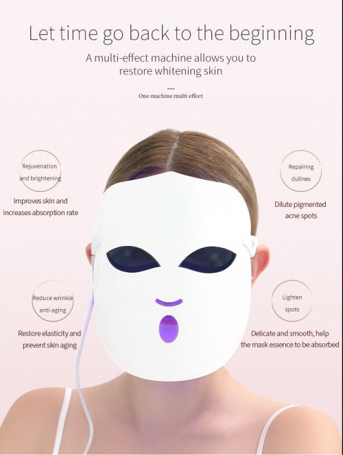 Led facial mask / 2020 New Product beauty photon led facial mask therapy 108 LED lights