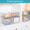 Large Stackable Storage Drawers,Easily Assemble Acrylic Bathroom Closet Undersink Organizers and Storage,Plastic Bins for Kitchen Cabinets,Pantry,Makeup,Medicine Organization