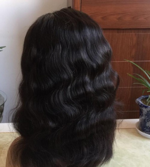 100%handmade Full lace wig wavy