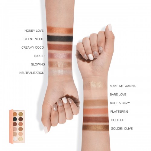 OULAC Skin To Skin High Pigment Top SellCosmetics Vegan Cruelty Free 12 Shades Eyeshadow Palette With Matte Pearly Lustre Color