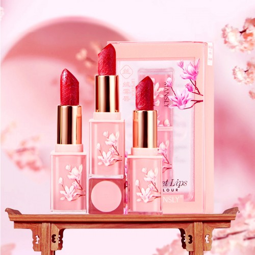 Chinese flower carving makeup kit lipstick