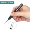 Blackhead Removal Tweezer Acne Blemish Stainless Steel Blemish Extractor Tool Acne Whitehead Pimple Bend Curved Tweezer (Black)