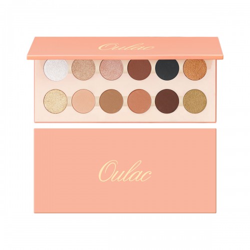 OULAC Skin To Skin High Pigment Top SellCosmetics Vegan Cruelty Free 12 Shades Eyeshadow Palette With Matte Pearly Lustre Color