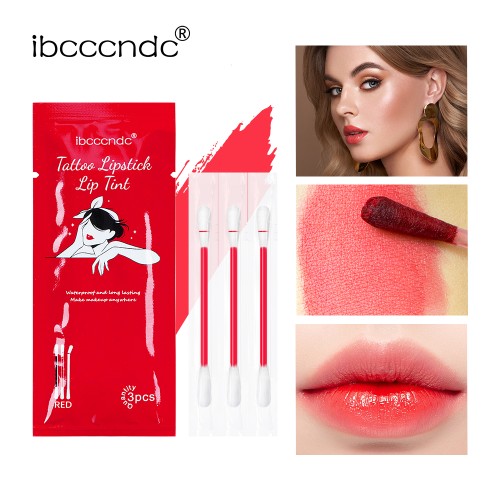 Disposable Lip Tint Swabs, Single-use Cotton Swabs with Liquid Lipstick