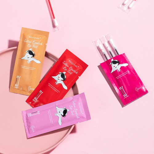 Disposable Lip Tint Swabs, Single-use Cotton Swabs with Liquid Lipstick