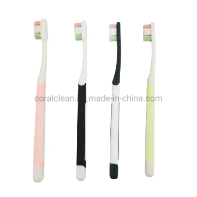 10, 000 Super Soft Bristles Adult Toothbrush Two-Color Handle